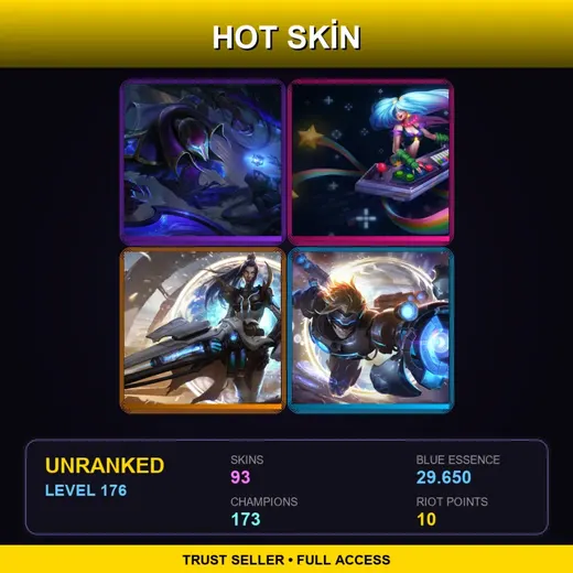 SG | Hextech Nocturne | Spirit Blossom Soraka | Battle Academia Ezreal | Spirit Blossom Aphelios | 93 Skin | 173 Champ | Lv176
