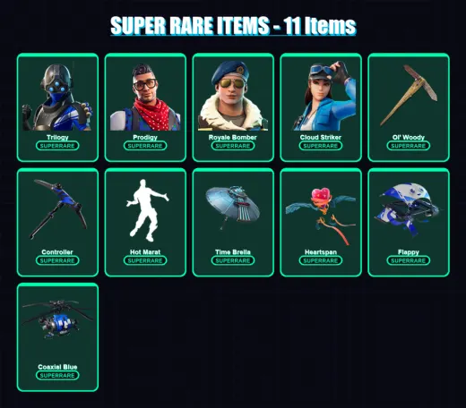 [PS4/PS5/XBOX/PC] | Trilogy | Prodigy | Royale Bomber | Cloud Striker | The Ice King | 83 skin | 131 pickaxe | 95 emote | 108 glider | Lv1313