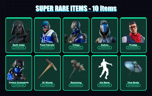 [PS4/PS5/XBOX/PC] | Darth Vader | Point Patroller | Trilogy | Sultura | Prodigy | 112 skin | 126 pickaxe | 109 emote | 122 glider | Lv1448