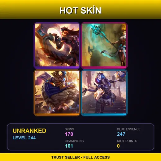 VN | Victorious Sivir | Hextech Janna | Victorious Maokai | Victorious Orianna | 170 Skin | 161 Champ | Lv244