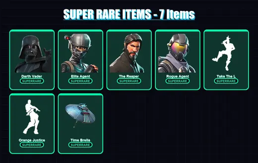 [PS4/PS5/XBOX/PC] | Darth Vader | Elite Agent | The Reaper | Rogue Agent | The Ageless | 105 skin | 199 pickaxe | 139 emote | 165 glider | Lv4410