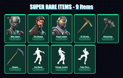 [PS4/PS5/PC] | Elite Agent | The Reaper | Rogue Agent | Kado Thorne | A.I.M. | 107 skin | 133 pickaxe | 99 emote | 98 glider | Lv1465