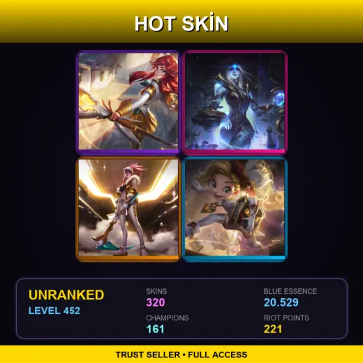 JP | Prestige Battle Academia Lux | Cosmic Queen Ashe | Prestige K/DA Akali (2022) | Prestige Arcanist Zoe | 320 Skin | 161 Champ | Lv452