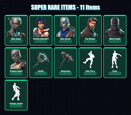 [PC/XBOX/PSN] | Elite Agent | Sparkle Specialist | Blue Squire | The Reaper | Black Knight | 21 skin | 17 pickaxe | 23 emote | 22 glider | Lv316