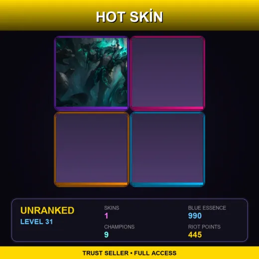 TR | Ruined Draven | 1 Skin | 9 Champ | Lv31