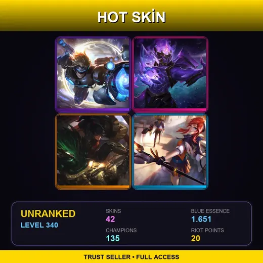 LAS | Dark Star Jarvan IV | Pulsefire Ezreal | Battle Academia Lux | High Noon Thresh | 42 Skin | 135 Champ | Lv340 — LoL account
