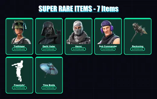 [PC/XBOX/PSN] | Trailblazer | Darth Vader | Havoc | Sub Commander | Snap | 180 skin | 217 pickaxe | 159 emote | 160 glider | Lv1983
