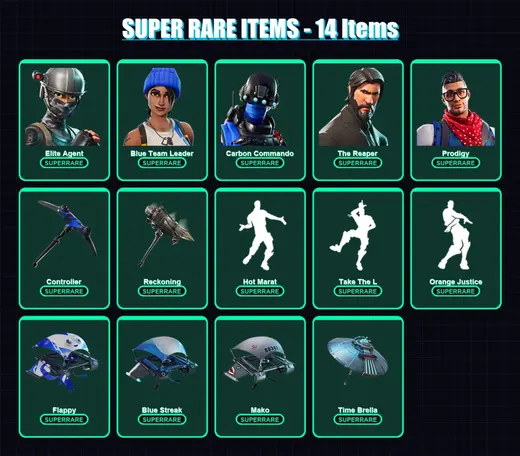 [PS4/PS5/XBOX/PC] | Elite Agent | Blue Team Leader | Carbon Commando | The Reaper | Prodigy | 38 skin | 31 pickaxe | 43 emote | 41 glider | Lv721 — Game account