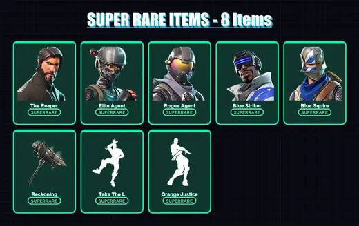 [PC/XBOX/PSN] | The Reaper | Elite Agent | Rogue Agent | Blue Striker | Blue Squire | 119 skin | 125 pickaxe | 82 emote | 83 glider | Lv983