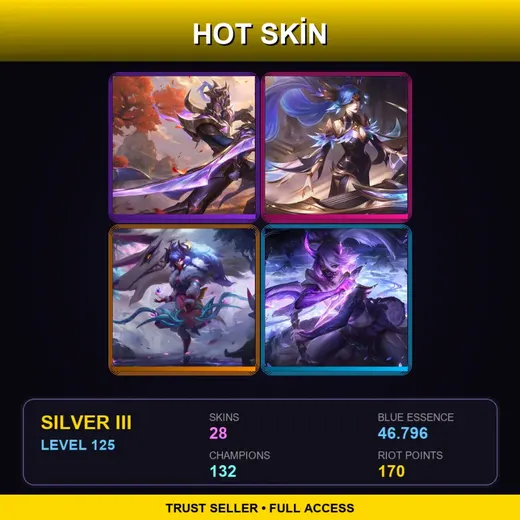 BR | Victorious Master Yi | Victorious Sona | Spirit Blossom Kindred | Spirit Blossom Akali | 28 Skin | 132 Champ | Silver III | Lv125