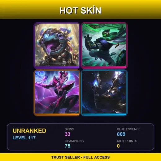 ME | Victorious Kog'Maw | Conqueror Jax | Challenger Ahri | Spirit Blossom Syndra | 33 Skin | 75 Champ | Lv117