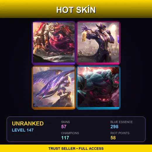 EUNE | Prestige Duality Dragon Volibear | Victorious Twisted Fate | Victorious Anivia | Hextech Sion | 57 Skin | 117 Champ | Lv147