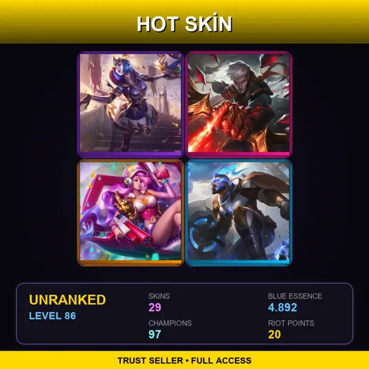 SG | Victorious Orianna | Conqueror Varus | Battle Academia Ezreal | Star Guardian Miss Fortune | 29 Skin | 97 Champ | Lv86 — LoL account