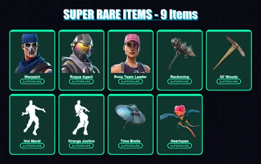[PC/PSN] | Warpaint | Rogue Agent | Rose Team Leader | Enforcer | Ragnarok | 70 skin | 67 pickaxe | 84 emote | 75 glider | Lv862
