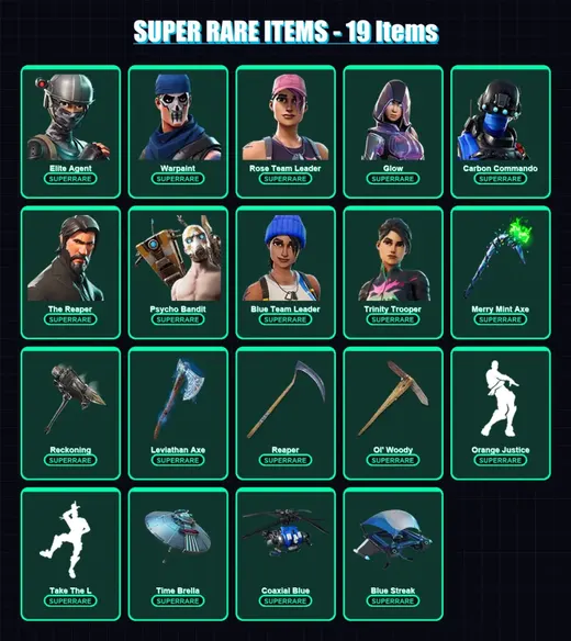 [PC] | Elite Agent | Warpaint | Rose Team Leader | Glow | Carbon Commando | 361 skin | 394 pickaxe | 294 emote | 270 glider | Lv5816