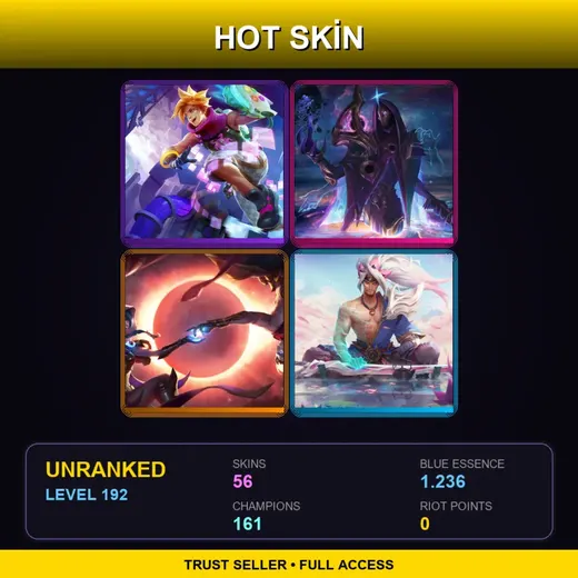 SG | Spirit Blossom Yasuo | PROJECT: Yi | PROJECT: Ashe | Arcade Ezreal | 56 Skin | 161 Champ | Lv192