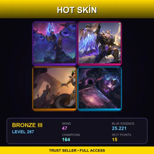 RU | Cosmic Flight Anivia | Victorious Braum | Mythic Cassiopeia | Dark Star Shaco | 47 Skin | 164 Champ | Bronze III | Lv267