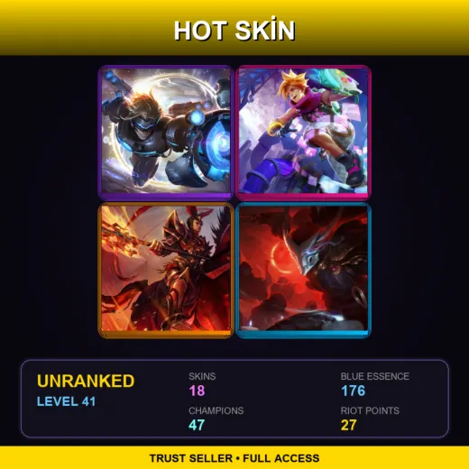 TW | Pulsefire Ezreal | Arcade Ezreal | Warring Kingdoms Jarvan IV | Blood Moon Yasuo | 18 Skin | 47 Champ | Lv41