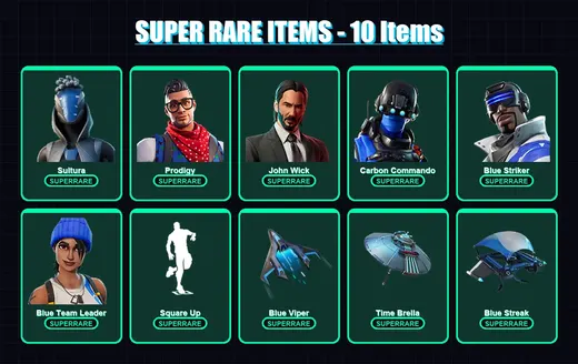 [PC/XBOX] | Sultura | Prodigy | John Wick | Carbon Commando | Blue Striker | 39 skin | 32 pickaxe | 29 emote | 33 glider | Lv443