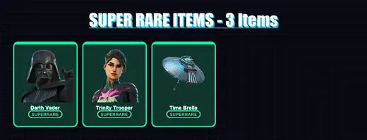 [PC] | Darth Vader | Trinity Trooper | Nezumi | Paradigm (Reality-659) | Frozen Raven | 262 skin | 290 pickaxe | 191 emote | 165 glider | Lv3651