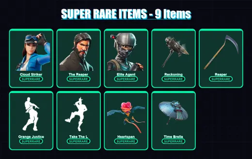 [PS4/PS5/XBOX/PC] | Cloud Striker | The Reaper | Elite Agent | Mandalorian | Ragnarok | 156 skin | 178 pickaxe | 136 emote | 170 glider | Lv2460