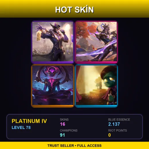 JP | Victorious Twisted Fate | Victorious Master Yi | Dark Star Karma | Almost-Prom King Amumu | 16 Skin | 91 Champ | Platinum IV | Lv78