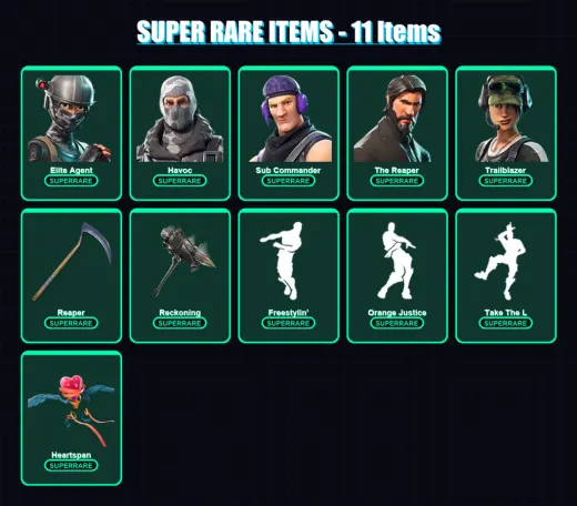 [PC/XBOX/PSN] | Elite Agent | Havoc | Sub Commander | The Reaper | Trailblazer | 43 skin | 28 pickaxe | 33 emote | 33 glider | Lv374