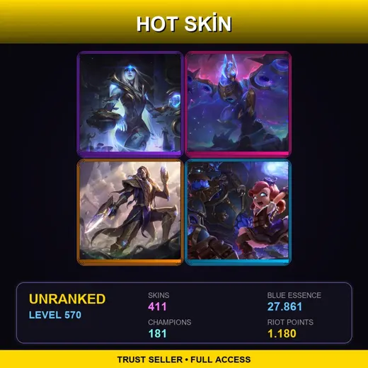 LAS | Victorious Lucian | Hextech Annie | Hextech Sion | Victorious Sivir | 411 Skin | 181 Champ | Lv570