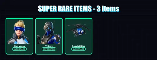 [PS4/PS5/XBOX/PC] | Neo Versa | Trilogy | Fade | Scuba Jonesy | Lt. Evergreen | 8 skin | 12 pickaxe | 16 emote | 17 glider | Lv337