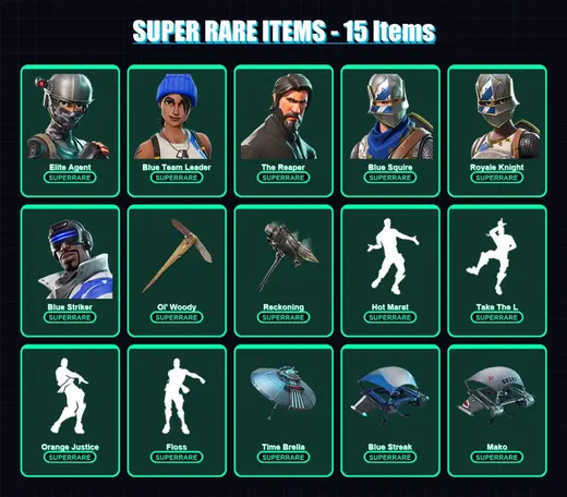 [PS4/PS5/XBOX/PC] | Elite Agent | Blue Team Leader | The Reaper | Blue Squire | Royale Knight | 80 skin | 101 pickaxe | 76 emote | 96 glider | Lv133