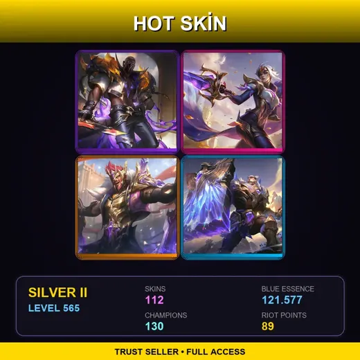 EUW | Prestige Soul Fighter Pyke | Victorious Fiora | Victorious Draven | Victorious Braum | 112 Skin | 130 Champ | Silver II | Lv565