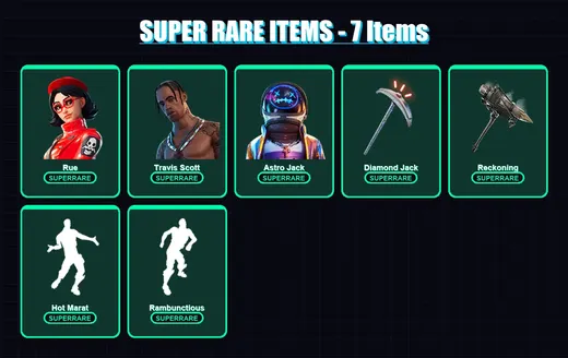[PC/XBOX/PSN] | Rue | Travis Scott | Astro Jack | Drift | Chomp Sr. | 139 skin | 125 pickaxe | 125 emote | 85 glider | Lv807