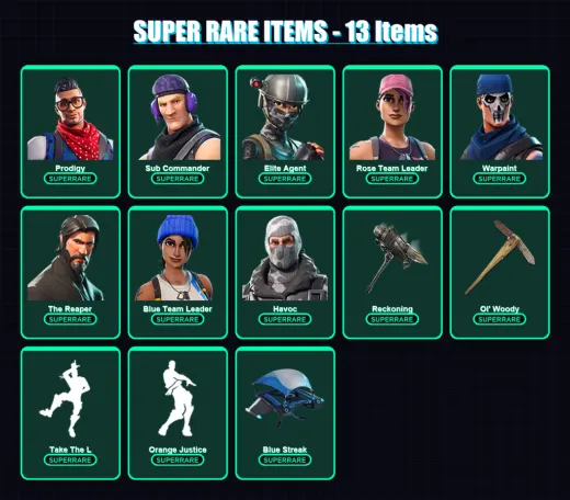 [PS4/PS5/XBOX/PC] | Prodigy | Sub Commander | Elite Agent | Rose Team Leader | Warpaint | 35 skin | 26 pickaxe | 31 emote | 30 glider | Lv382