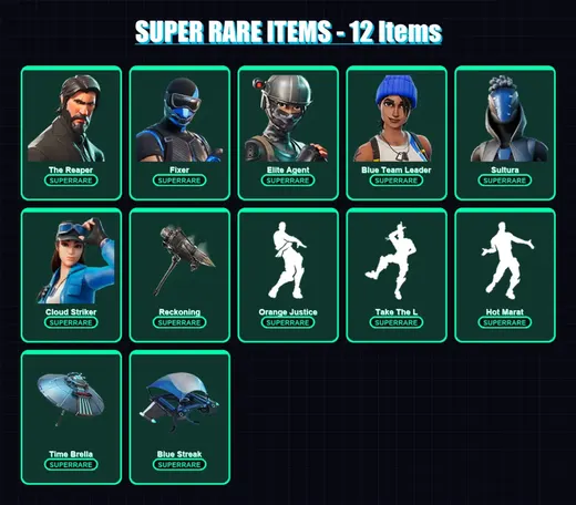 [SWITCH/XBOX/PSN/PC] | The Reaper | Fixer | Elite Agent | Blue Team Leader | Sultura | 230 skin | 237 pickaxe | 200 emote | 180 glider | Lv3121