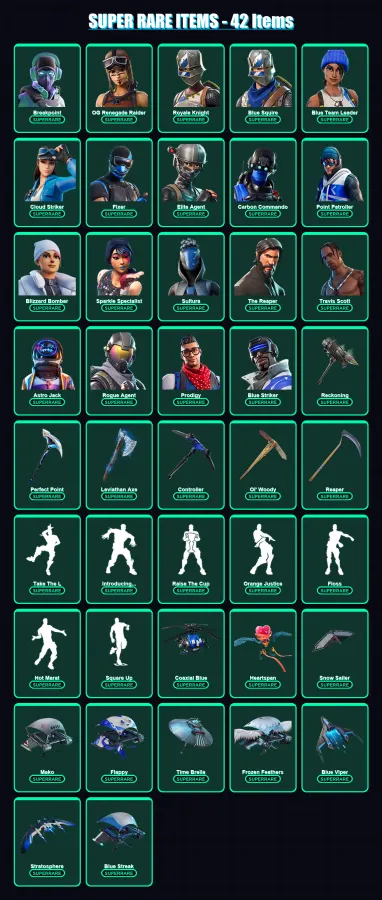 [PS4/PS5/XBOX/PC] | Breakpoint | OG Renegade Raider | Royale Knight | 351 skin | Lv3706