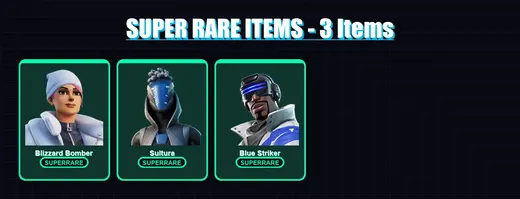 [PS4/PS5/XBOX/PC] | Blizzard Bomber | Sultura | Blue Striker | Clone Trooper | Subzero Cryptic | 9 skin | 17 pickaxe | 12 emote | 10 glider | Lv194