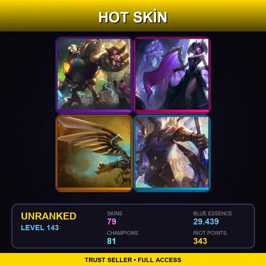 LAS | Victorious Blitzcrank | Victorious Morgana | Hextech Anivia | Victorious Aatrox | 79 Skin | 81 Champ | Lv143