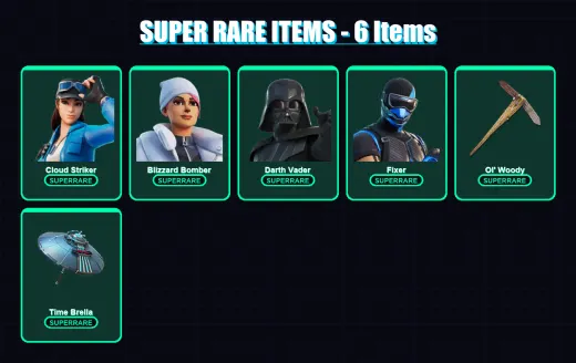 [PC] | Cloud Striker | Blizzard Bomber | Darth Vader | Fixer | Deadpool | 194 skin | 240 pickaxe | 167 emote | 172 glider | Lv2508