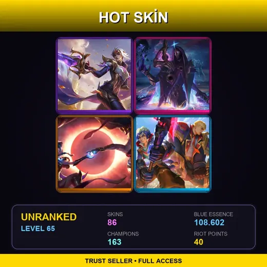 VN | Victorious Fiora | Battle Academia Garen | Battle Academia Caitlyn | Battle Academia Ezreal | 86 Skin | 163 Champ | Lv65