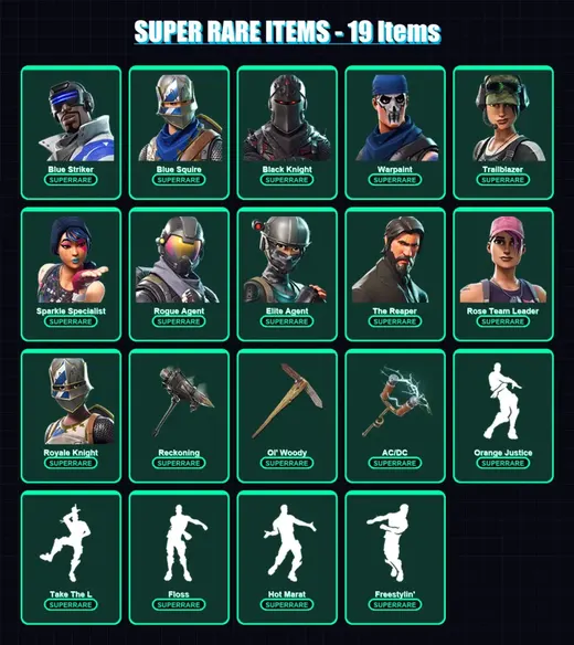 [PC/XBOX/PSN] | Blue Striker | Blue Squire | Black Knight | Warpaint | Trailblazer | 112 skin | 103 pickaxe | 104 emote | 105 glider | Lv1553