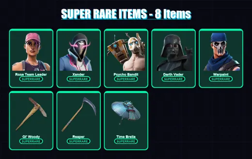 [PC/XBOX/PSN] | Rose Team Leader | Xander | Psycho Bandit | Darth Vader | Warpaint | 281 skin | 323 pickaxe | 190 emote | 214 glider | Lv3382