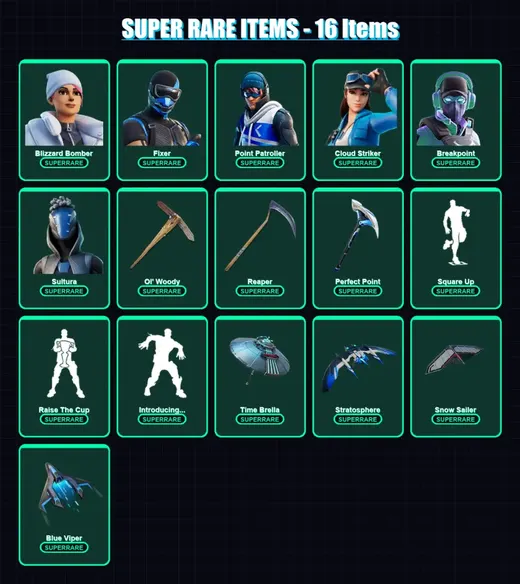 [PS4/PS5/XBOX/PC] | Blizzard Bomber | Fixer | Point Patroller | Cloud Striker | Breakpoint | 219 skin | 203 pickaxe | 160 emote | 153 glider | Lv264 — Game account