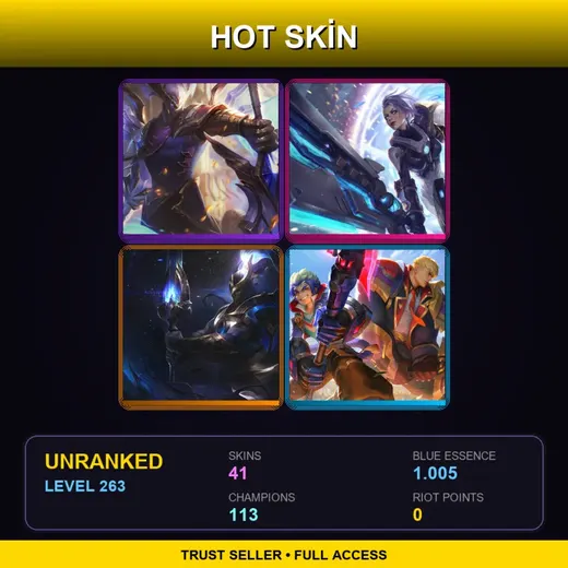 LAN | Victorious Aatrox | Battle Academia Garen | Cosmic Defender Xin Zhao | High Noon Urgot | 41 Skin | 113 Champ | Lv263 — Broken Covenant Vladimir