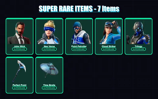[PC/XBOX] | John Wick | Neo Versa | Point Patroller | Cloud Striker | Trilogy | 7 skin | 23 pickaxe | 19 emote | 18 glider | Lv378