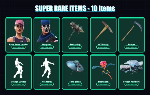 [PS4/PS5/XBOX/PC] | Rose Team Leader | Warpaint | Midas | Sentinel | Ruin | 125 skin | 103 pickaxe | 116 emote | 100 glider | Lv1103