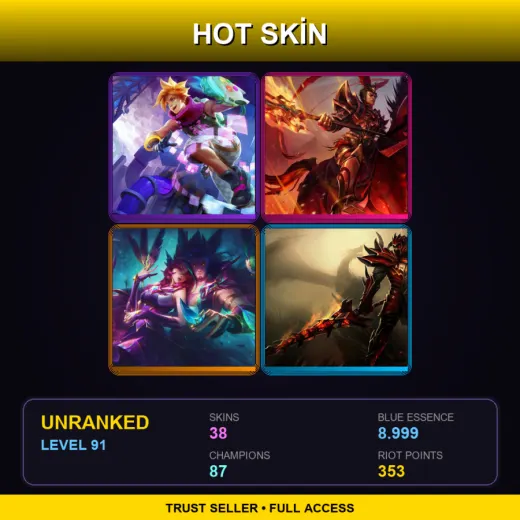 LAS | Arcade Ezreal | Warring Kingdoms Jarvan IV | Star Guardian Rakan | Dragonslayer Jarvan IV | 38 Skin | 87 Champ | Lv91