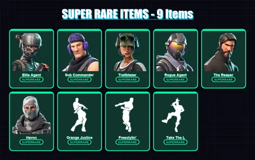 [PS4/PS5/XBOX/PC] | Elite Agent | Sub Commander | Trailblazer | Rogue Agent | The Reaper | 27 skin | 30 pickaxe | 35 emote | 28 glider | Lv500 — Game account
