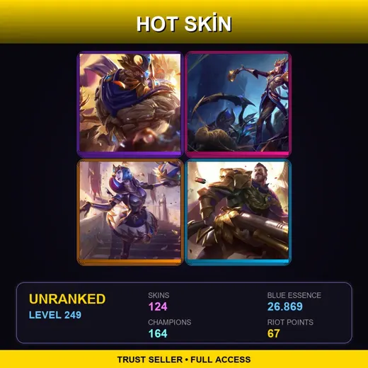 EUW | Victorious Maokai | Victorious Elise | Victorious Orianna | Victorious Graves | 124 Skin | 164 Champ | Lv249