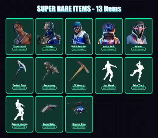 [PS4/PS5/PC] | Travis Scott | Trilogy | Point Patroller | Astro Jack | Xander | 57 skin | 64 pickaxe | 49 emote | 49 glider | Lv746