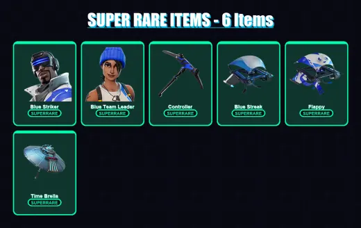 [PS4/PS5/XBOX/PC] | Blue Striker | Blue Team Leader | Zenith | Lynx | Yeddy | 9 skin | 45 pickaxe | 24 emote | 41 glider | Lv558